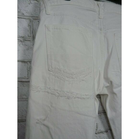 Fabric Brand & Co White Selvedge Slim Fit Distressed Jeans FB02 DUFF 30 X 34 NEW - Picture 10 of 11